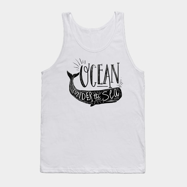 Ocean Under the sea whale Tank Top by Mako Design 